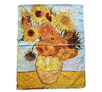 Toocool Sciarpa Stola Unisex Klimt Van Gogh Frida Monet Foulard con quadri famosi 70x180 cm Scialle Opere d'Arte Raso YH [Taglia unica, Yh-103 Girasoli]