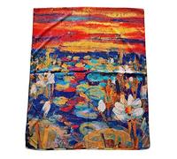 Toocool Sciarpa Stola Unisex Klimt Van Gogh Frida Monet Foulard con quadri famosi 70x180 cm Scialle Opere d'Arte Raso YH [Taglia unica, Yh-107 Tramonto]