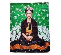 Toocool Sciarpa Stola Unisex Klimt Van Gogh Frida Monet Foulard con quadri famosi 70x180 cm Scialle Opere d'Arte Raso YH [Taglia unica, Yh-122 Frida Verde]