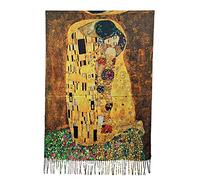 Toocool Sciarpa stola unisex Klimt Van Gogh Kandinsky Monet foulard con quadri famosi 70x170 cm Scialle Opere d'Arte A001 [Taglia unica, Bacio 2]
