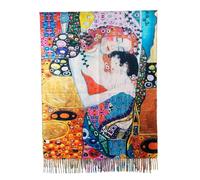 Toocool Sciarpa stola unisex Klimt Van Gogh Kandinsky Monet foulard con quadri famosi 70x170 cm Scialle Opere d'Arte A001 [Taglia unica, YHS-052 Madre Figlio/Bacio]