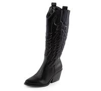 Toocool Stivali Donna Texani Cowboy Western camperos Scarpe Boots Y03 [37,Nero]