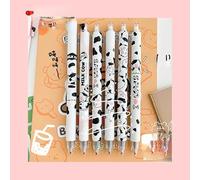 Tooe Confezione da 6 penne gel giapponesi estetiche Kawaii Rollerball penne a forma di mucca carina, penna retrattile, inchiostro nero, punta media (multicolore, 6 confezioni)