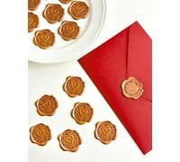 TOOHAO Sigillo Ceralacca Oro rosa, 48 Pezzi Cera Lacca Adesivi Forma Cuore e Ramo D'ulivo, Timbro Ceralacca Personalizzato per Busta Lettera Inviti Matrimonio Compleanno Confezioni regalo Decorazioni