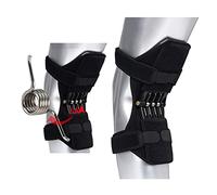 TOOJUN Ginocchiera 2 Pezzi con 3 Molle, Supporto articolare stabilizzatore per Ginocchio a Molla, tutore per Ginocchio Power Lift per Gambe deboli Old Cold Leg Sports Training Squato,Black