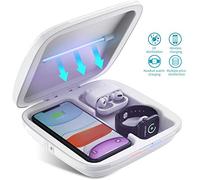 Tooklanet Sterilizzatore UV per Telefoni Cellulari UV Disinfezione Box 3-in-1 Pratico Sterilizzatore UV Caricabatterie Wireless Multifunzione Disinfettore Portatile per Smartphone iWatch AirPods