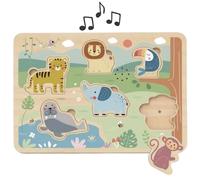 Tooky Toy: Puzzle in legno con effetti sonori - Animali