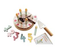 Tooky Toy torta di compleanno in legno con candeline e numeri