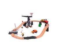 Tooky Toy: Set di pista in legno - Costruzione, 35 pezzi