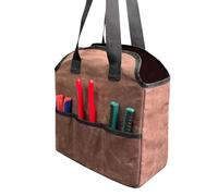 Tool Bag,16 oz Waxed Canvas Portable Organizer - Heavy Duty Tool Bag | for Florist Workshop Men Dad Truck Car Motorcycle Project Wrench Carpentry