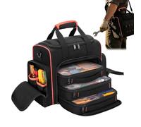 Tool Bag Organizer - Multi-Pocket Large Toolbag with 3 Removable Cases | Tool Carrier Bag for Chisels Screwdrivers Pliers Wrenches Plumbers Electricians Carpenters