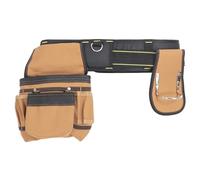 Tool Belt 12 Pockets Detachable Pouch, Adjustable Waist Tool Bag with Hammer Holder and Quick Release Buckle for Electricians Carpenters, Made of Heavy Duty 1200D Oxford Cloth