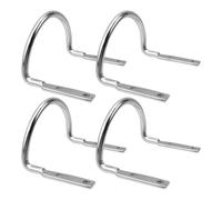 Tool Holster - 3.39x2.44x2.17in U Shape Hammer Loop for Comfortable Wear, Easy Attachment with Holding Function, Hatchet Carrier for Carpenter Electrician Garage Workshop Yard, Steel Silver, 4 Pieces
