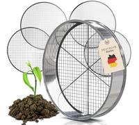 Tool Jungle - Colino da giardino in acciaio inox, con 5 inserti di diametro 3,5,8,9,12 mm, resistente alle intemperie, con barra trasversale aggiuntiva per una maggiore tenuta