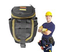 Tool Pouch Belt, Utility Electrician Storage Organizer, Oxford Waist Bag, Pockets and Phone Holder for Tools, Work Gear, Construction, Electrical, Maintenance, Garage Use, 7.09x4.33x3.15 Inches