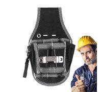 Tool Pouch For Belt - Small Bag Pockets, Oxford Cloth Organizer, Professional Storage Hardware, Maintenance Utility Category, Black Maintenance Accessory