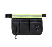 Tool Pouch - Small Tool Organizer Belt, Compact Waist Storage Bag with Reflective Safety Strip, Multi Pocket Gear Holder Design, Ideal for Technician Carpenter Electrician Gardening Tasks