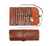 Tool Roll Leather Bag Pouch,multi-purpose Canvas Tool Roll,?wrench Roll Pouch, Roll Up Tool Bag,?tool Organisers,10 Pockets Multi Purpose Organizer Wr