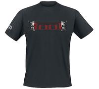 Tool Skull Spikes Uomo T-Shirt Nero XL 100% Cotone Regular