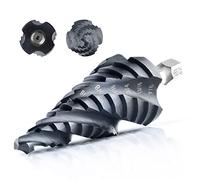 Toolant - Punta da trapano a quattro punte elicoidali in cobalto con quattro punte a spirale, 3/16" - 7/8" in 12 gradini, pronta per l'impatto, punta Unibit, attacco esagonale da 1/4" per metallo, acciaio inossidabile, alluminio, legno, plastica