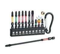 toolant Robertson - Set di punte quadrate per trapano, confezione da 11 pezzi, 5,1 cm, 2,5 cm, lunghezza 15,2 cm, gambo esagonale, cacciavite a testa quadrata, dimensioni #0#1#2#3#4