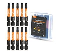 toolant Set di 10 punte esagonali a percussione da 5/32", 1/4", per chiave a brugola, in acciaio S2, punte lavorate CNC con magnetismo, lunghezza 5,1 cm, con scatola portaoggetti