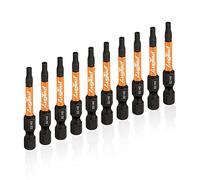 toolant Set di punte esagonali da 3 mm, 10 pezzi, 1/4" esagonale in acciaio S2, punte lavorate a CNC con magnetismo, lunghezza 2" con scatola di immagazzinaggio