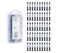 toolant Set di punte magnetiche per cacciavite a percussione Phillips da 5 cm, antiscivolo, confezione da 50 pezzi, con inserti in acciaio S2 PH2 con punte lavorate a CNC per trapano elettrico