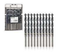 Toolant Set di punte per trapano in cobalto con rivestimento TiAlN, 9/32, 10 pezzi