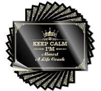 Toolbox, adesivi e decalcomanie Keep Calm I'm Almost A Life Coach, divertenti decalcomanie per auto (12 x 18 cm)