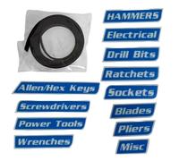 Toolbox Labels Magnetic,12 Pieces Organization Identifying Tool | Tool Chest Label Stickers,for Steel Carts Drawers Metal Surfaces Chest12-pack Magnetic Toolbox Labels, 3D Printed Toolboxs Label, Univ