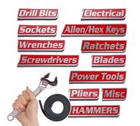 Toolbox Labels,with Magnet Stickers Drawer Tags | Toolbox Magnetic Labels,for Identifying Carts Garage Cabinet Workshop Household