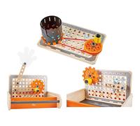 Toolbox per esperimento scientifico Hape | Colorful Wooden 32 Experiment Kit Fun Educational Science Kids Set e Applemento per istruzioni Know-How