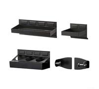 Toolbox - Set magnetico di 4 pezzi, organizer per attrezzi con 2 vassoi, porta lattine, portasciugamani di carta, magneti rivestiti in gomma resistente, per garage