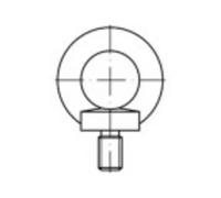 TOOLCRAFT 1061334 Golfari maschi M10 DIN 580 Acciaio inox A2 1 pz.
