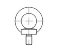 TOOLCRAFT 1061334 Golfari maschi M10 DIN 580 Acciaio inox A2 1 pz.