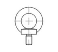 TOOLCRAFT 1061334 Golfari maschi M10 DIN 580 Acciaio inox A2 1 pz.