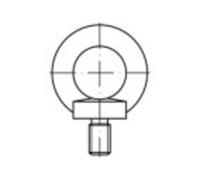 TOOLCRAFT 1061334 Golfari maschi M10 DIN 580 Acciaio inox A2 1 pz.