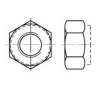 TOOLCRAFT 1066570 Dadi di sicurezza M6 DIN 982 Acciaio inox A4 100 pz.