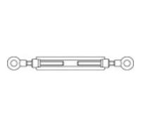 TOOLCRAFT 1066895 Corpo tenditore M6 Acciaio inox A2 DIN 1480 1 pz.