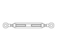 TOOLCRAFT 1066895 Corpo tenditore M6 Acciaio inox A2 DIN 1480 1 pz.