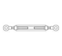 TOOLCRAFT 136611 Tenditore occhiello - occhiello M8 Acciaio galvanizzato zinco