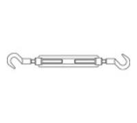 TOOLCRAFT 136620 Tenditore gancio - gancio M10 Acciaio galvanizzato zinco DIN