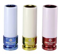 TOOLCRAFT 1544321 Kit inserti a bussola per cerchi in lega 1/2 (12.5 mm) 3 part