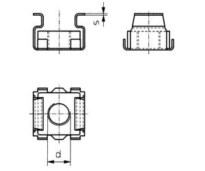 TOOLCRAFT 521823 Dadi in gabbia M5 Acciaio 10 pz.