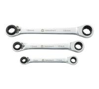 Kit chiavi poligonali doppie a cricchetto 3 parti 8 19 mm n/a toolcraft 819162