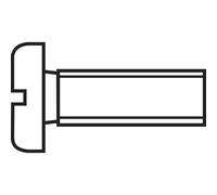 Toolcraft 828782 viti cilindriche m1.2 10 mm taglio din 84 iso 1207 acciaio 20