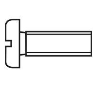 Toolcraft 839657 viti cilindriche m2.5 30 mm taglio din 84 acciaio zincato 100