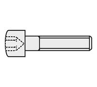 TOOLCRAFT 839662 - Viti cilindriche M2,5, 6 mm, a esagono incassato, DIN 912, ISO 4762, in acciaio 8.8, curve, 1S