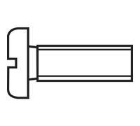 Toolcraft 888014 viti cilindriche m1.4 6 mm taglio din 84 iso 1207 acciaio